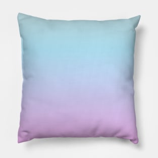 Pastel Blue Lavender Pink Ombre Fade Sunset Gradient Pillow