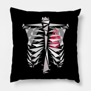 Skeleton Heart Pillow