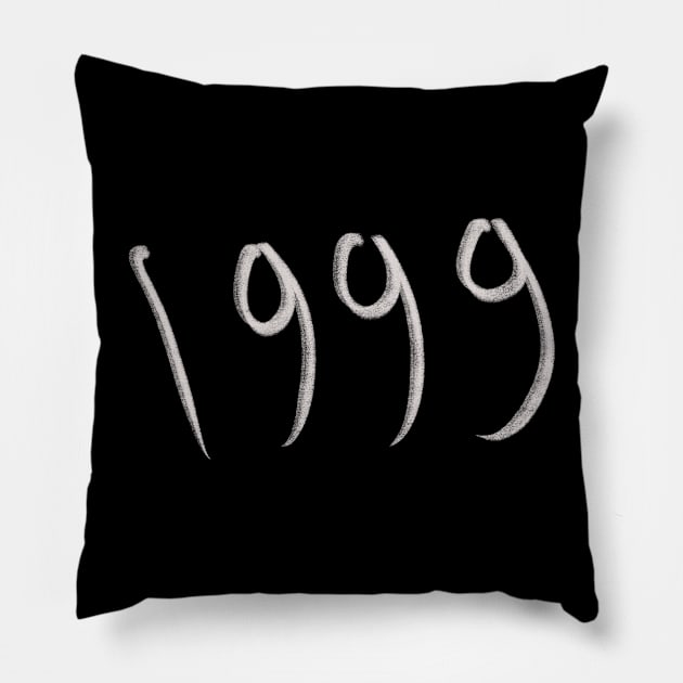 Hand Drawn 1999 Pillow by Saestu Mbathi