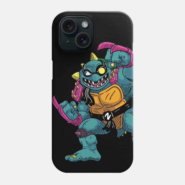 Slash the mutant Snapping turtle villain. Phone Case by JENNEX