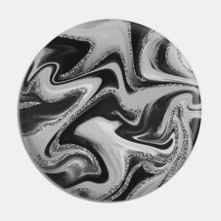 Monochromatic Abstract Swirl Pin