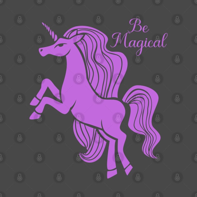 Cute Purple Unicorn Silhouette - Be Magical by Animal Specials