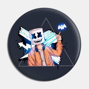 Marshmello Smile Music Party Pin