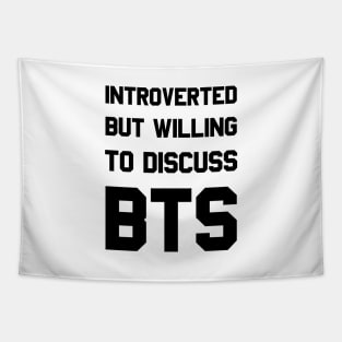 Introverted but willing to discuss BTS typography Tapestry