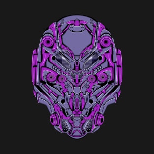 Purple Mecha Head With Four Eyes T-Shirt