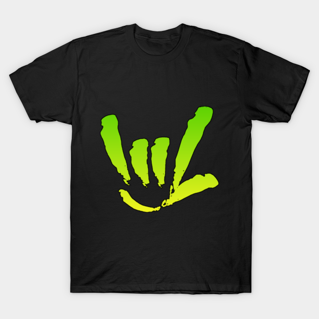 Bold, colourful American Sign Language I Love You Design - Inspirational - T-Shirt