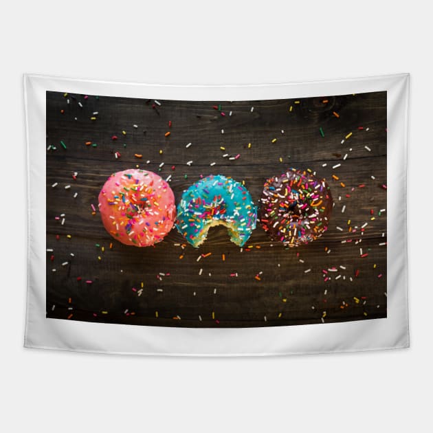 Three Donuts Tapestry by NoMonkeyB