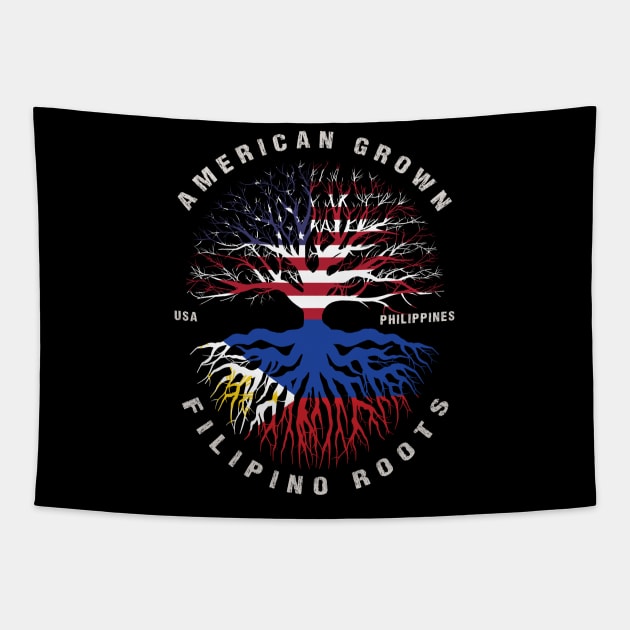 American Grown Filipino Roots Philippines Flag Tapestry by heart teeshirt