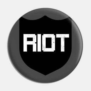 Riot Black Shield Design Pin