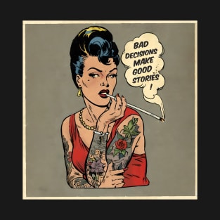 Retro Tattooed Comic Audrey T-Shirt