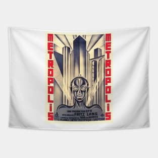 Metropolis - Science Fiction Silent Film (Art Deco Poster Design) Tapestry