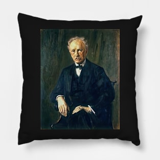 portrait of richard strauss 1918 - Max Liebermann Pillow