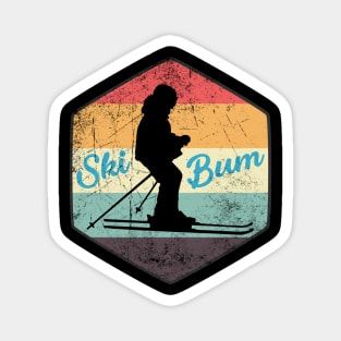 70's Retro Ski Bum Magnet