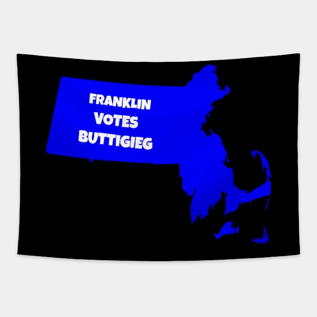 Massachussets Franklin votes Buttigieg Tapestry by Vine Time T shirts