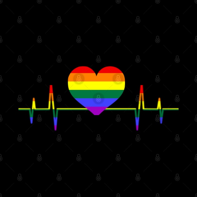 LGBT Heartbeat , Heartbeat lgbt , LGBT heartbeat LGBT rainbow heartbeat gay and lesbian pride , LBGT Gift Heartbeat Pride by hijazim681