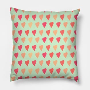 Hearts green and red - Pattern collection Pillow