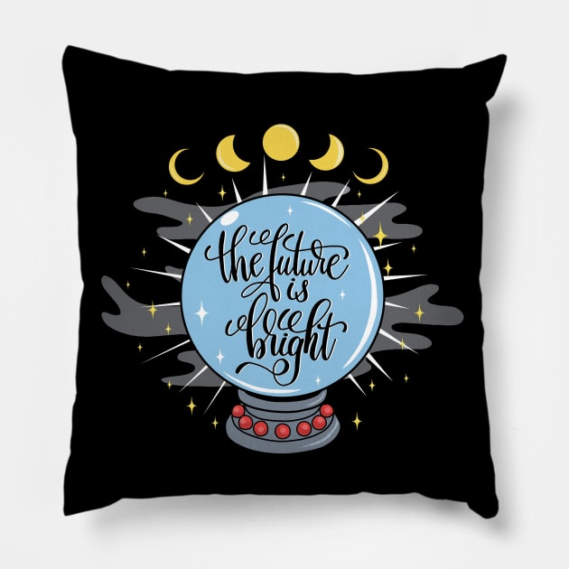 Magic Crystal Ball Pillow by valentinahramov