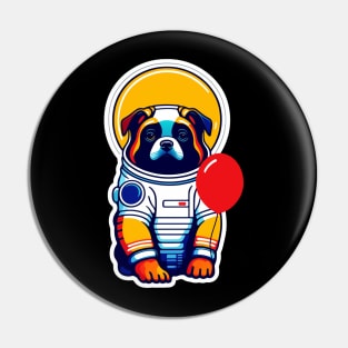 Astronaut Puppy Pin