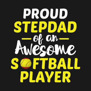 Softball Player Stepfather Sports Stepdad T-Shirt