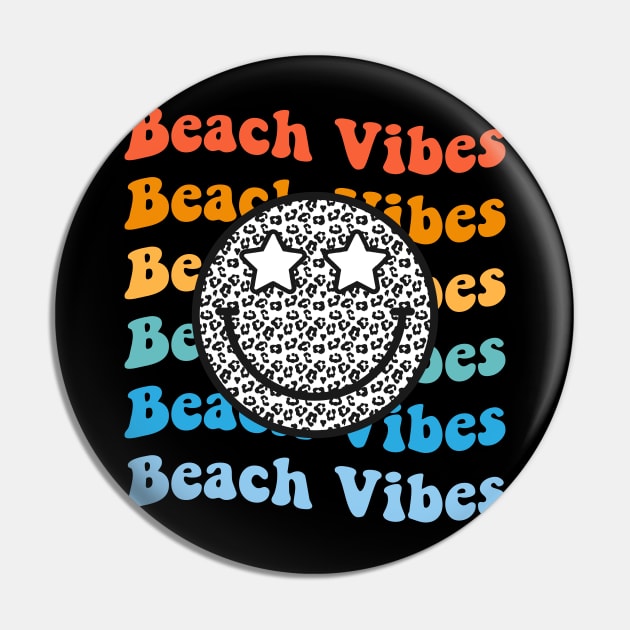 Summer Beach Vibes Summer T-Shirt Pin by MekiBuzz Graphics