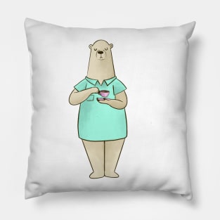 polar tea time Pillow