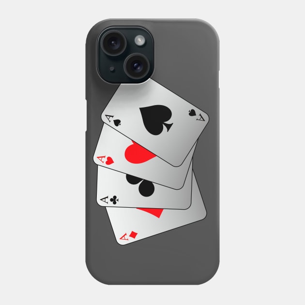 Aces High, Playing Cards Phone Case by Stupid Coffee Designs