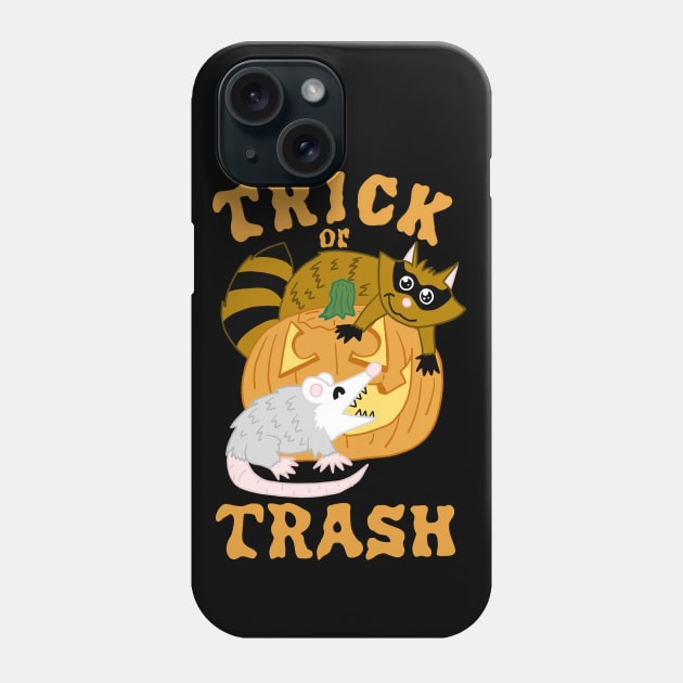 Cute Trick or Trash Buddies Phone Case by SNK Kreatures