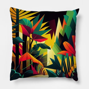 A colorful jungle Pillow