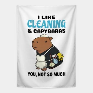 I Like Cleaning and Capybaras you not so much Tapestry