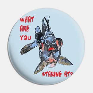 Goldfish And Fun What Are You Staring At Quote Pin