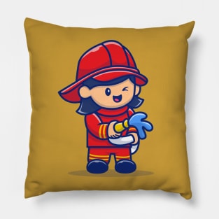 Cute Firefighter Pillow