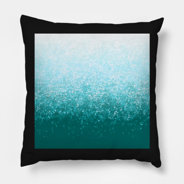 Blue metallic gradient Pillow by CreaKat