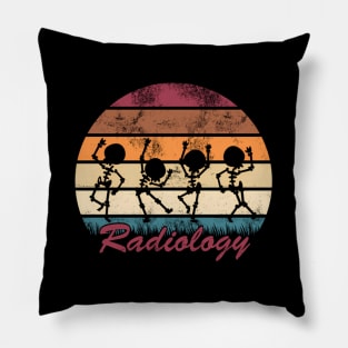 Dancing Skeleton For Radiology Technician Pillow