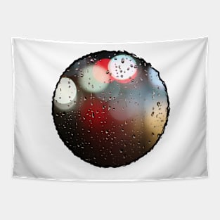 Bokeh Scribble Circle Frame Tapestry