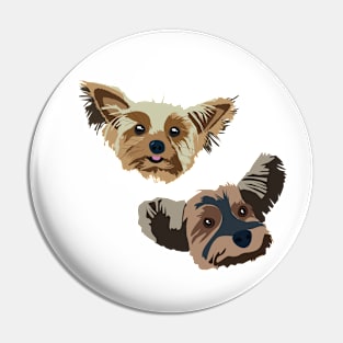 The Yorkies – Cute Dog Art Pin