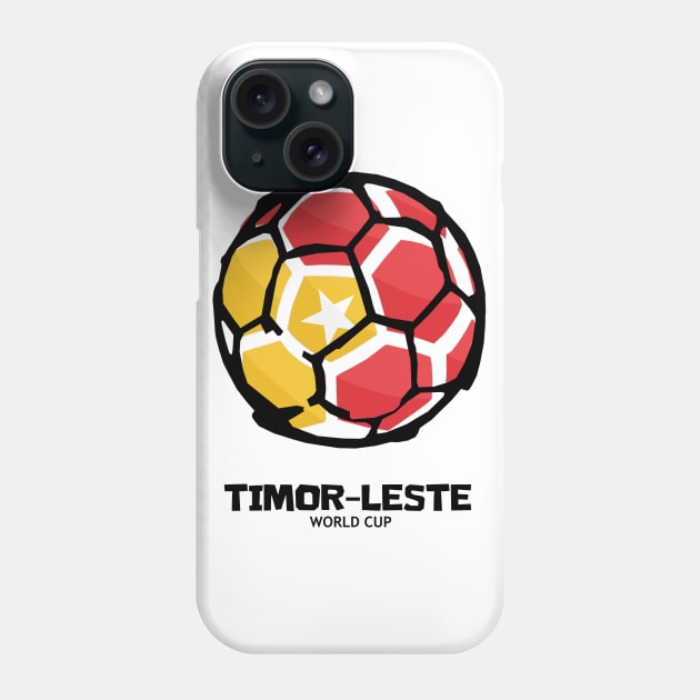 Timor Leste Football Country Flag Phone Case by KewaleeTee