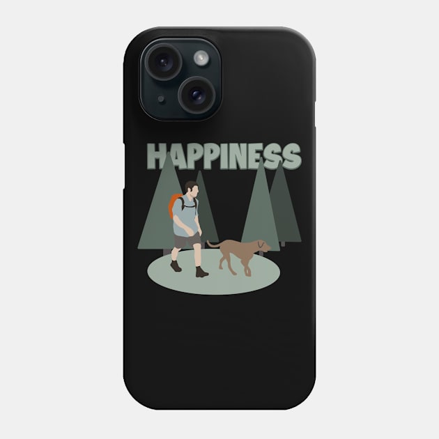 Happiness Wander Backpacking Outdoor Hiker Hiking Phone Case by GraphicsLab