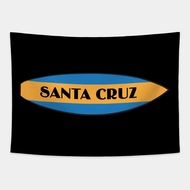 Santa Cruz California CA Surf Board Tapestry by PauHanaDesign