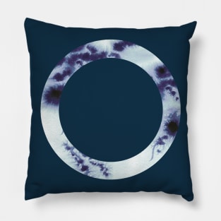 Tie-dye Blue circle Pillow