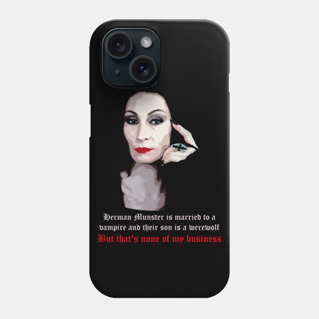 Morticia Addams Meme Phone Case by MonkeyKing