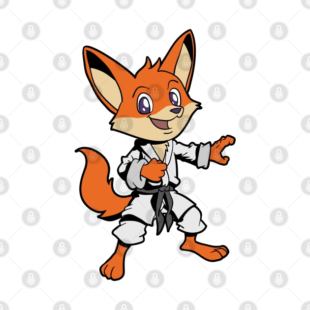 Comic fox does karate by Modern Medieval Design