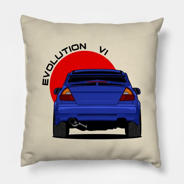 Mitsubishi Evo 6 Pillow by AdriaStore1