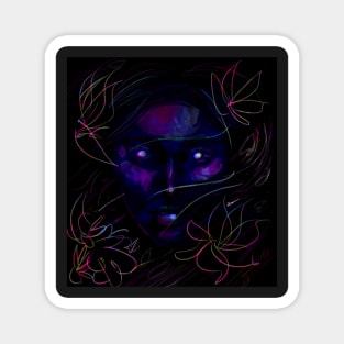 Purple Flower Faerie Spirit Magnet