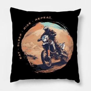 Eat Sleep Ride Repeat motorcycle Pillow