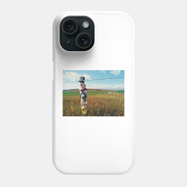 Agriculture farmland in Canadian prairie, Alberta, Canada. Phone Case by Nalidsa