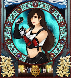 Tifa Lockhart - Art Nouveau Magnet