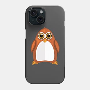 Brown Orange Penguin Phone Case