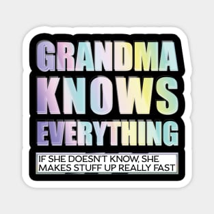 Grandma Knows Everything Magnet