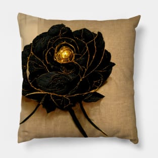 Black Rose Romantic Goth Pillow