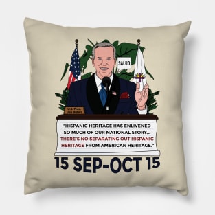 Joe Biden Hispanic Heritage Month flag Of America Pillow